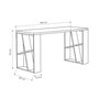 Hanah Home Mesa de Estudio Blanco y Roble